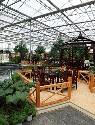 生态餐厅玻璃温室解决方案
